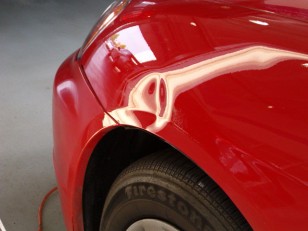 Red fender-before